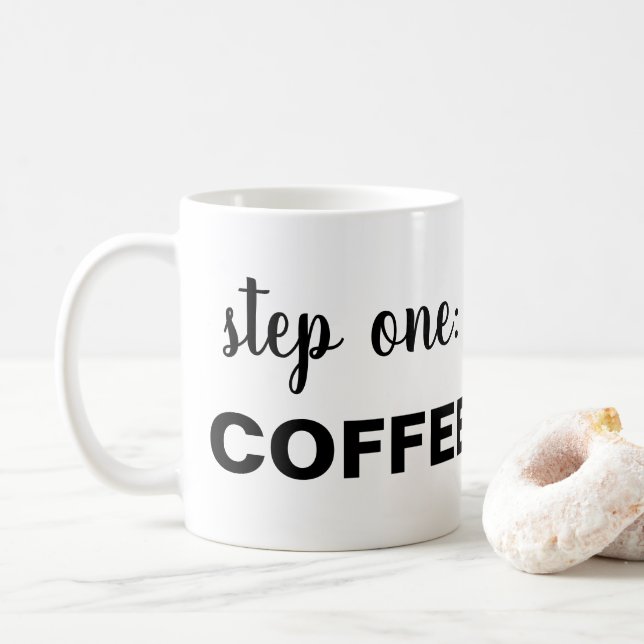 Mug Étape 1 CAFÉ (Avec donut)