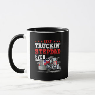 Mug Étape Papa Trucker FD Noir