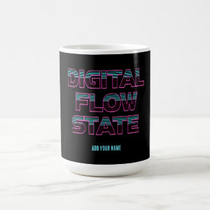 Mug État de flux numérique Rétro Néon 80s Esthétique d