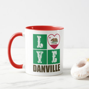 Mug Etat de la Californie Drapeau Heart Danville