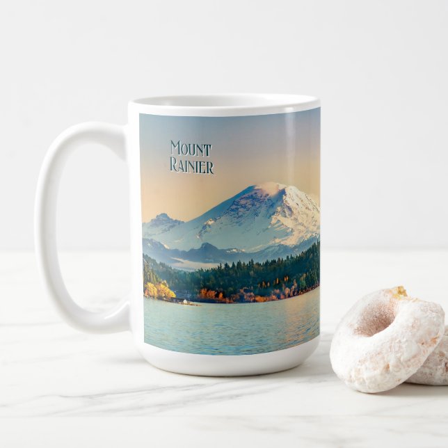 Mug État de Mount Rainier Washington (Avec donut)