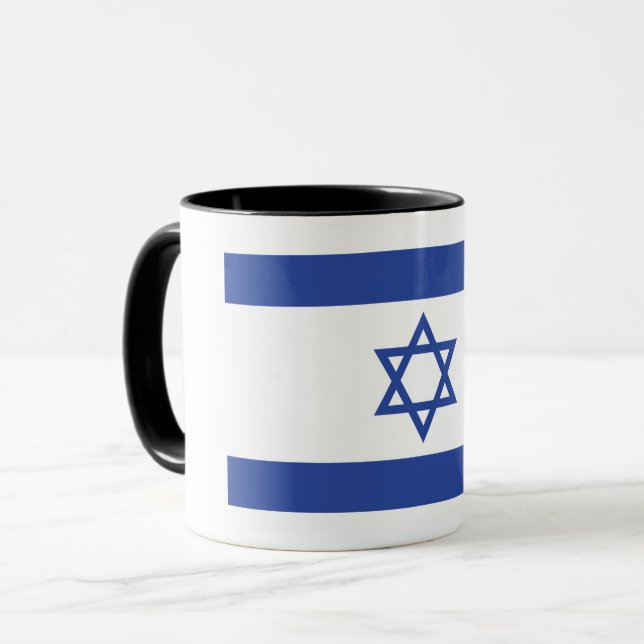 Mug Etat d'Israël Drapeau, Étoile de David Juifs (Devant gauche)