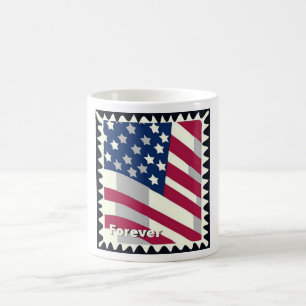 MUG ÉTATS-UNIS D'AMÉRIQUE DRAPEAU FOREVER STAMP