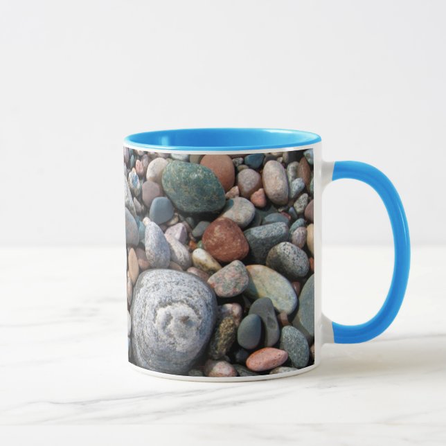 Mug États-Unis, Michigan. Galets Polis Sur La Rive (Droite)