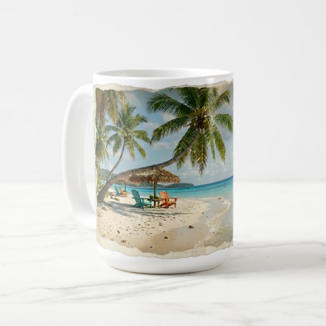 Mug Été Palm Beach (Devant gauche)