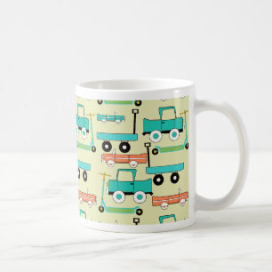 Mug Été Rétro Roues Scooters Voitures Wagons Camions