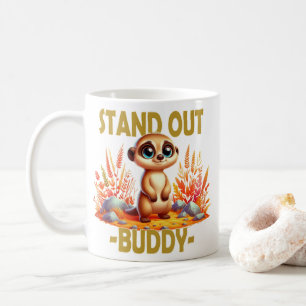 Mug Éteins ton pote. Caricature de Meerkat