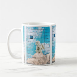 Mug Etéreo Azul Onírico Anjo-Reflexo Montagem