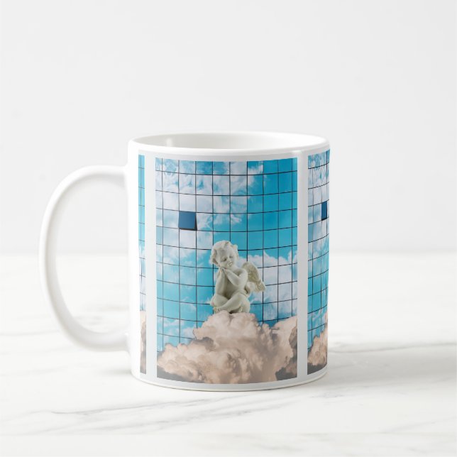 Mug Etéreo Azul Onírico Anjo-Reflexo Montagem (Gauche)