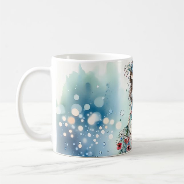 Mug Ethereal Flower Fairy in Watercolor Dreamscape (Gauche)