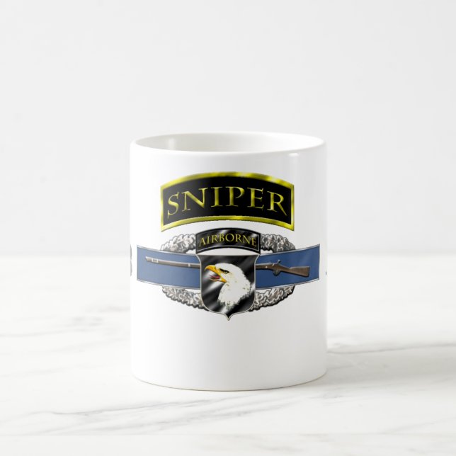 Mug étiquette 101st du tireur isolé 11B aéroportée (Centre)