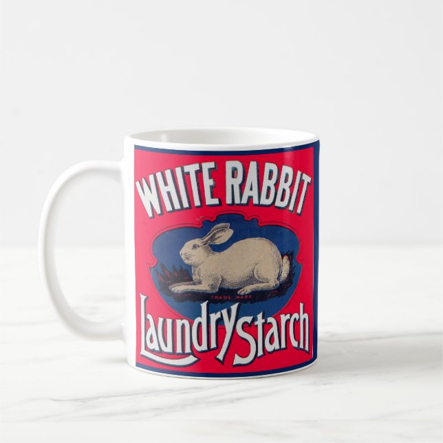 Mug Étiquette d'amidon de lave lapin blanc (Gauche)