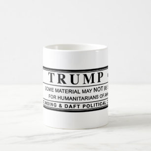 Mug Étiquette d'avertissement Donald Trump