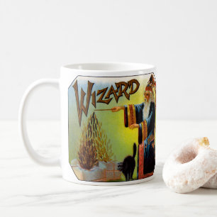 Mug Étiquette de cigare vintage, Magic Wizard avec cha