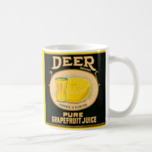 Mug étiquette de jus de pampleine Deer Brand des année