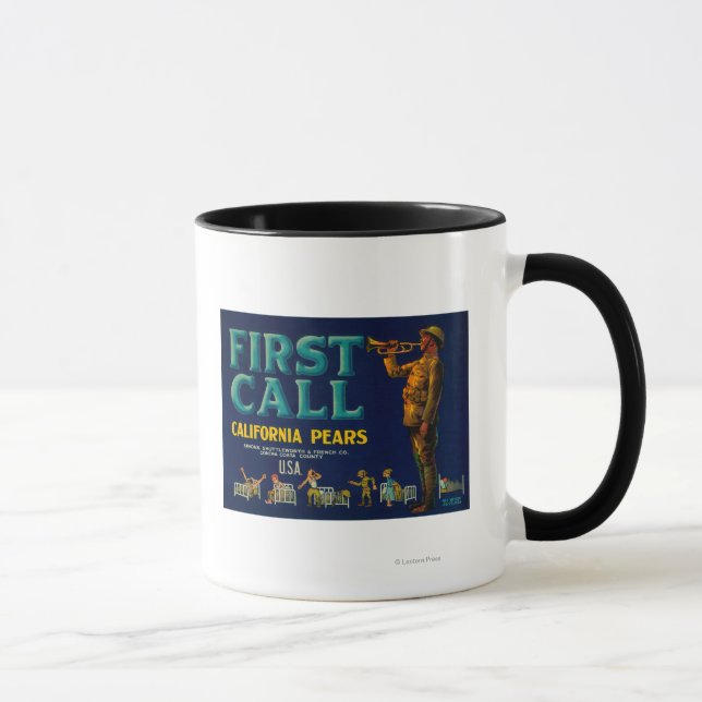 Mug Étiquette de la première paire d'appelsContra Cost (Droite)