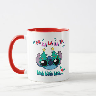 Mug Étiquette de Noël   Fa La La La La