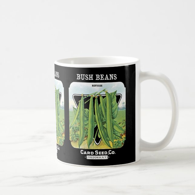 Mug Étiquette de paquets de semences de haricots Bush (Droite)