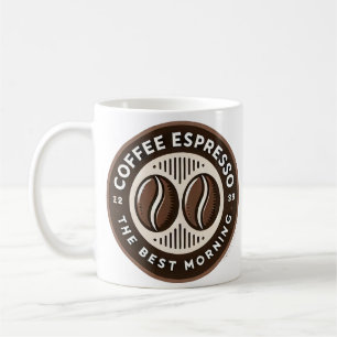 Mug Étiquette d'espresso café avec un design à thème m