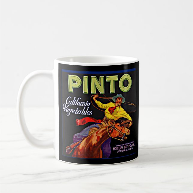 Mug Étiquette d'impression de caisse de légumes Pinto (Gauche)