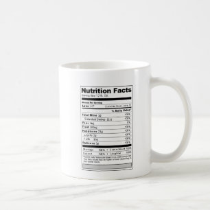 Mug Étiquette drôle de nutrition de bonbon à mâcher de
