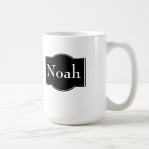 Mug Étiquette noir personnalisé