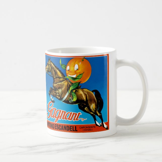 Mug Étiquette orange Gagnant (Droite)