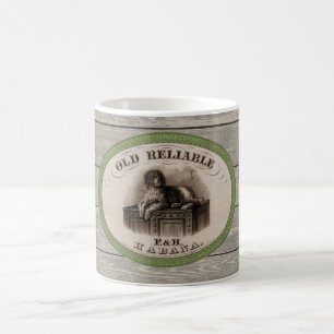 Mug Étiquette vintage de cigares à chiens