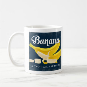 Mug Étiquette vintage de fruit de banane rétro