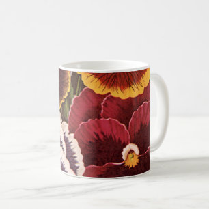 Mug Étiquettes de paquets de graines vintage, fleurs d