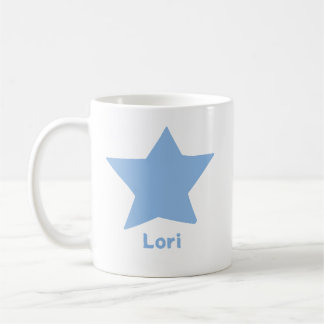 Mug Étoile à cinq branches griffonnée avec nom ou autr