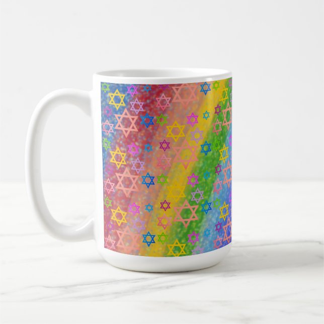 Mug Etoile arc-en-ciel Abstraite moderne de David (Gauche)