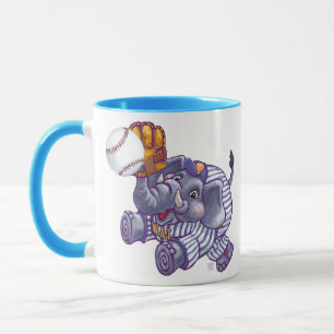 Mug Étoile de baseball éléphant