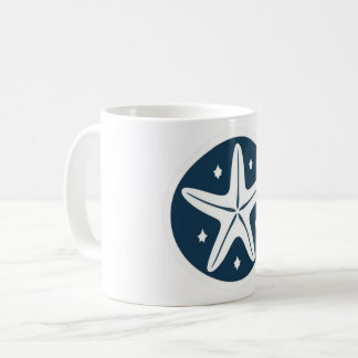 Mug Étoile de mer avec des étoiles blanches