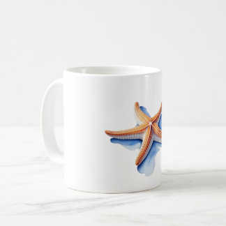 Mug Étoile de mer et silhouette bleue