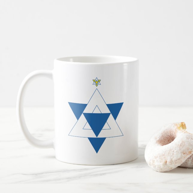 Mug Étoile de Noël de David (Avec donut)