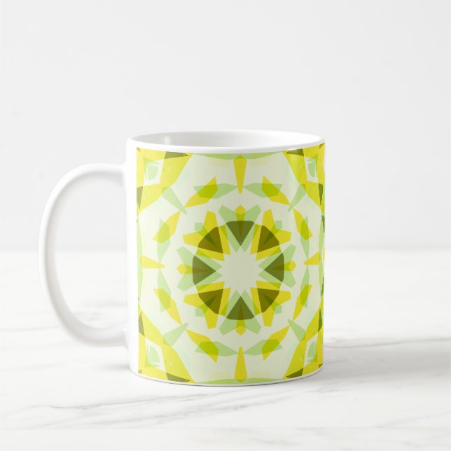 Mug Etoile d'été vert jaune vif Dopamine Décor Thé (Gauche)