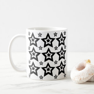 Mug Étoile géométrique Noir et blanc Étoile géométriqu