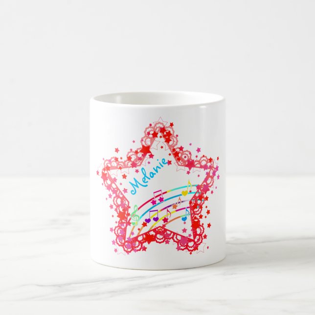 Mug Étoile mignonne de musique d'amusement (Centre)