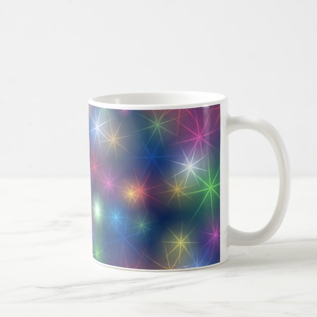 Mug Étoiles brillantes colorées Lumières cosmiques (Droite)