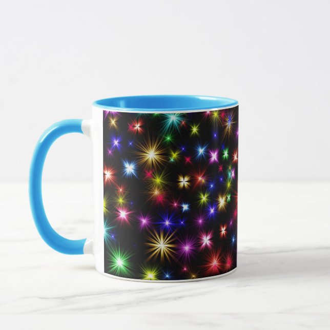 Mug Étoiles colorées Feu d'artifice Design-27317 (Gauche)