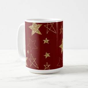 Mug Étoiles de Parties scintillant rouge Noël