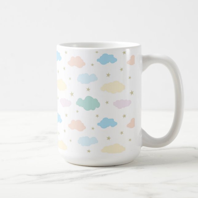 Mug Étoiles et nuages Pastel (Droite)