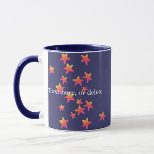 Mug Étoiles rose jaune personnalisées