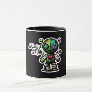 Mug Étrange et inhabituel violet vert cœur Voodoo ours