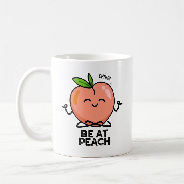 Mug Être À Peach Funky Fruit Pun (Gauche)