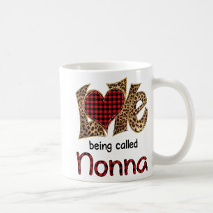 Mug Être appelée Nonna Leopard Heart Happy Mothers Day