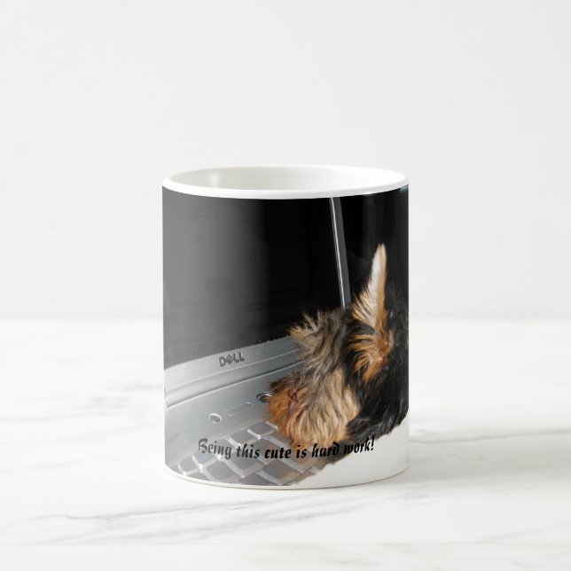 Mug Être ce mignon est dur labeur ! (Centre)