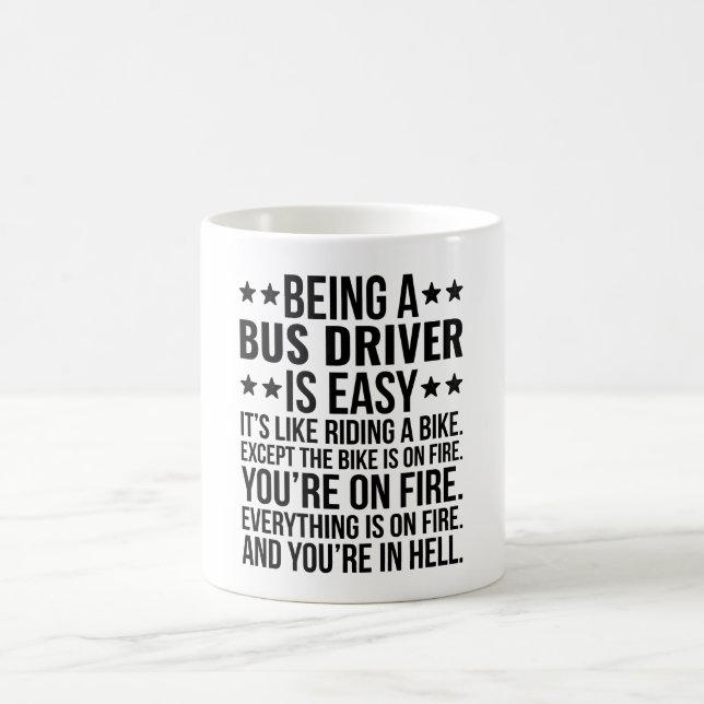 Mug Être conducteur de bus est facile c'est comme roul (Centre)