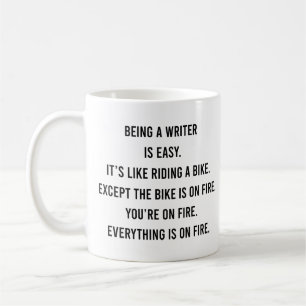 Mug Être écrivain est facile C'est comme faire du vélo